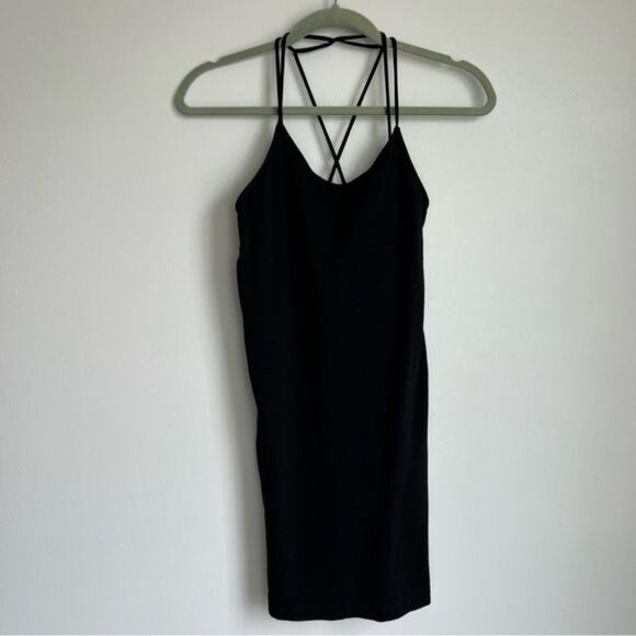 Floreat Strappy Seamless Slip Dress in Black - S - Picture 2 of 7